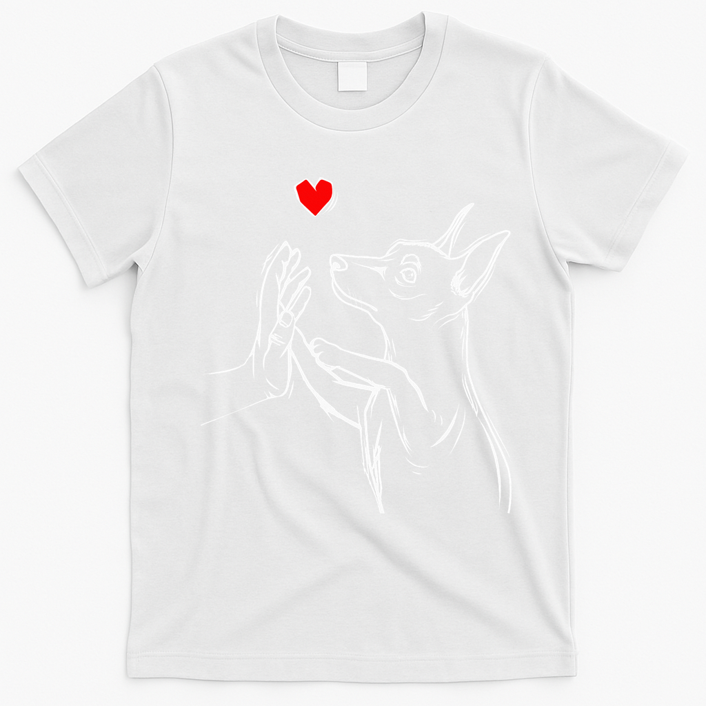 Min Pin Love Miniature Pinscher Dog Mom T-Shirt - White