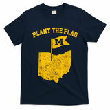 Michigan Plant The Flag Yellow Michigan Map T-Shirt