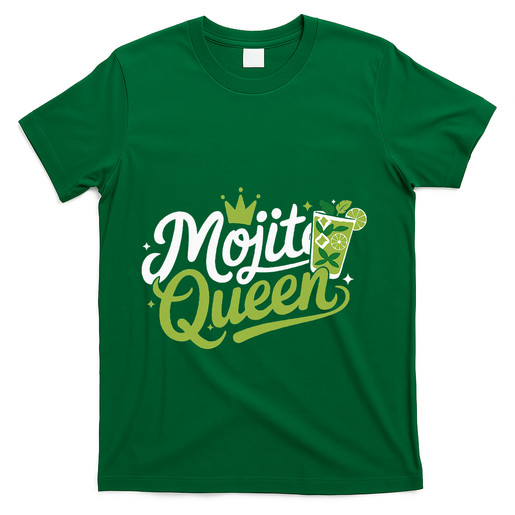 Mojito Queen Trendy Summer Drink Mojitos T-Shirt - Green