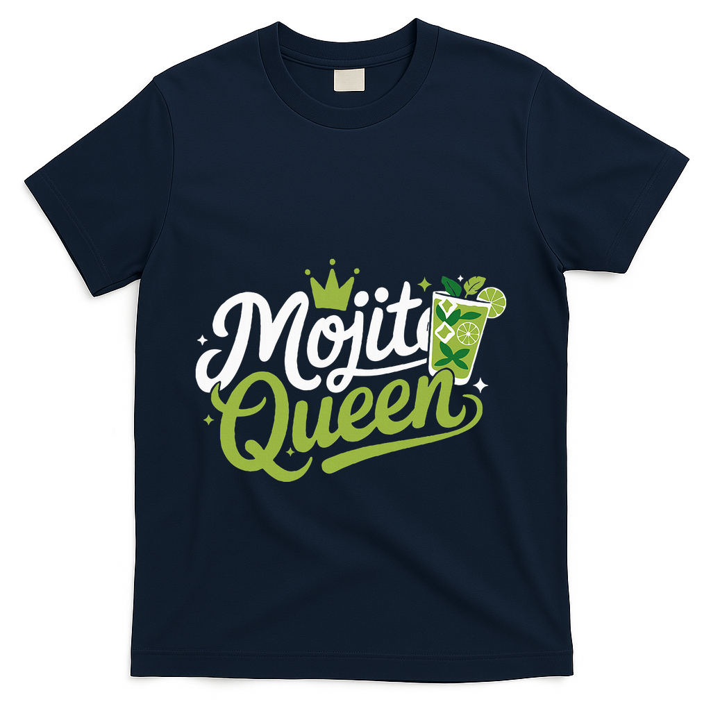 Mojito Queen Trendy Summer Drink Mojitos T-Shirt - Navy