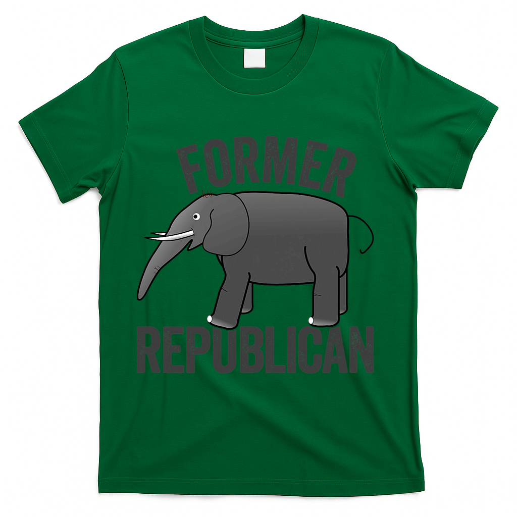 Mer Republican Elephant Anti Trump Never Trumper Meme T-Shirt - Green