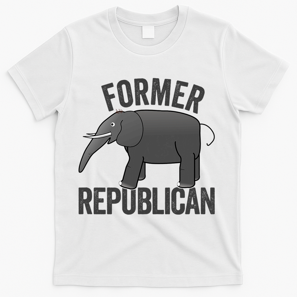 Mer Republican Elephant Anti Trump Never Trumper Meme T-Shirt - White