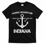 Morse Reservoir Indiana Funny Fishing Camping Summer Gift T-Shirt - Black