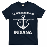 Morse Reservoir Indiana Funny Fishing Camping Summer Gift T-Shirt - Navy