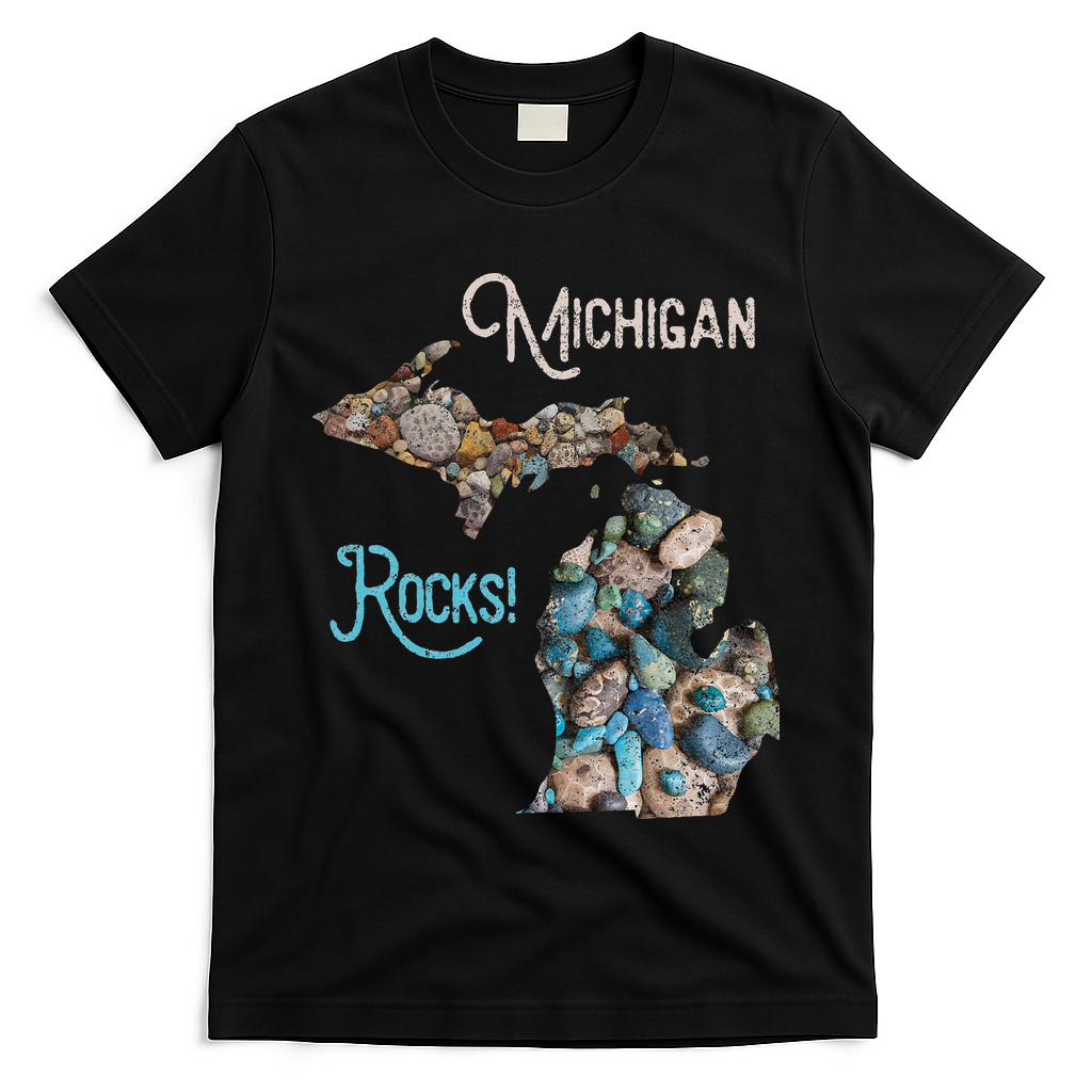Michigan Rocks Petoskey Stone Hunting Great Lakes State T-Shirt
