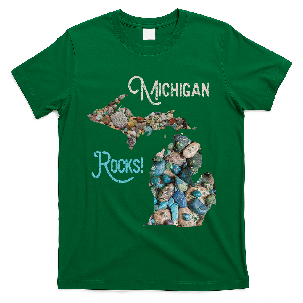 Michigan Rocks Petoskey Stone Hunting Great Lakes State T-Shirt
