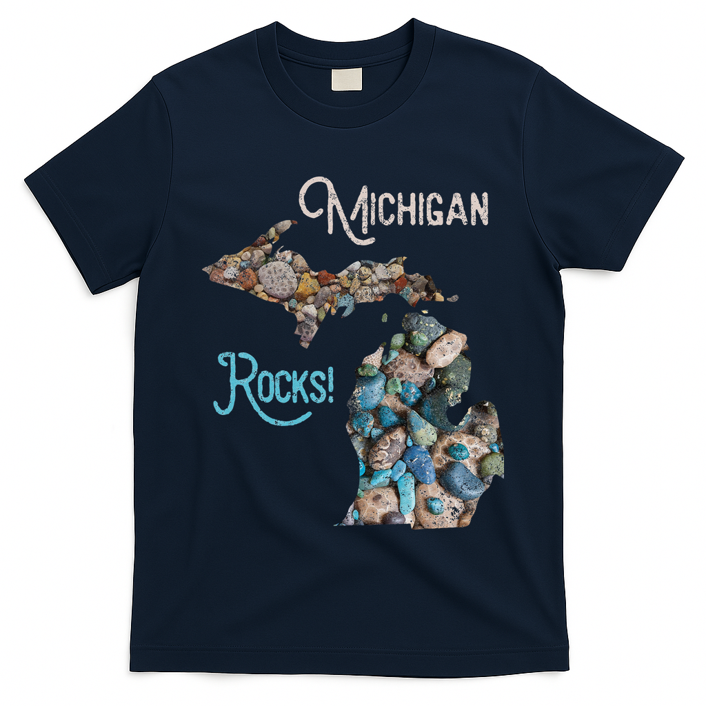Michigan Rocks Petoskey Stone Hunting Great Lakes State T-Shirt