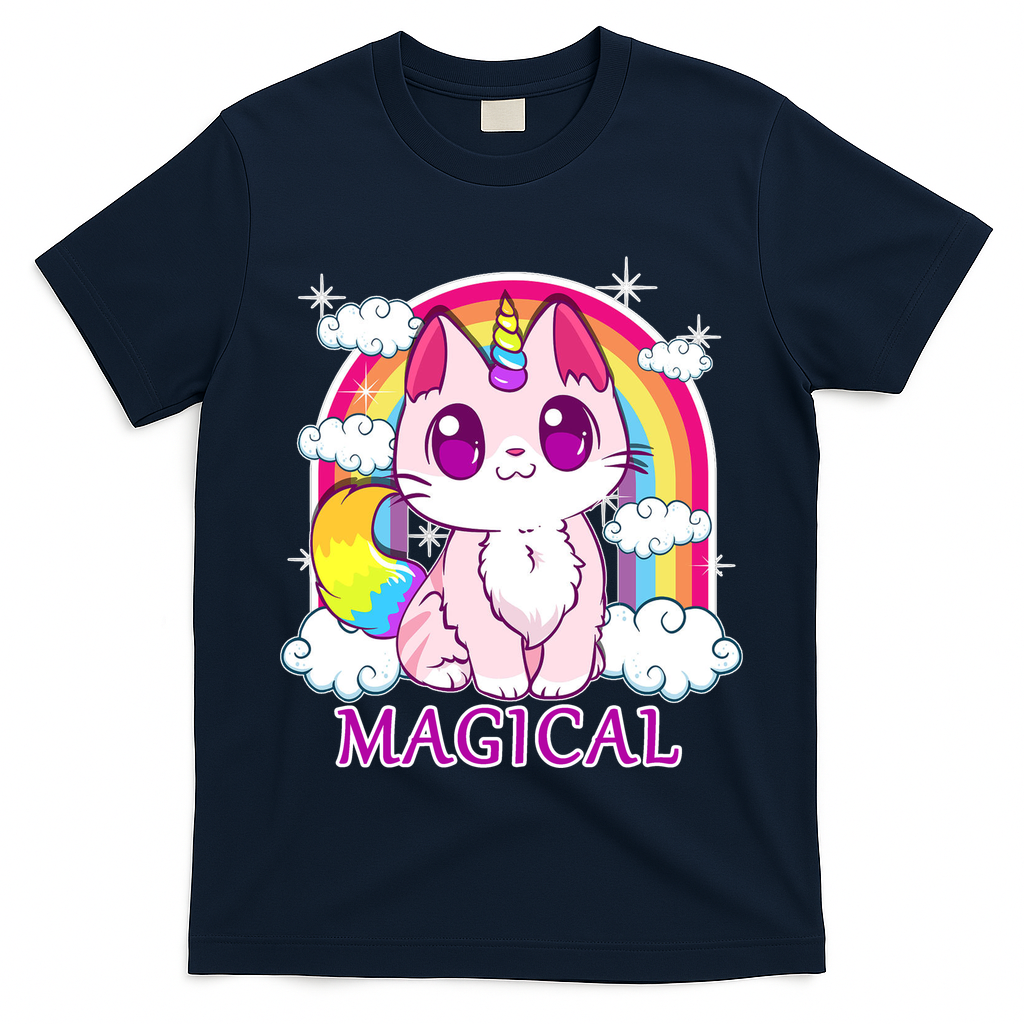 Magical Rainbow Unicorn Kitty T-Shirt