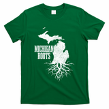Michigan Roots Vintage Pride State Map Gift T-Shirt