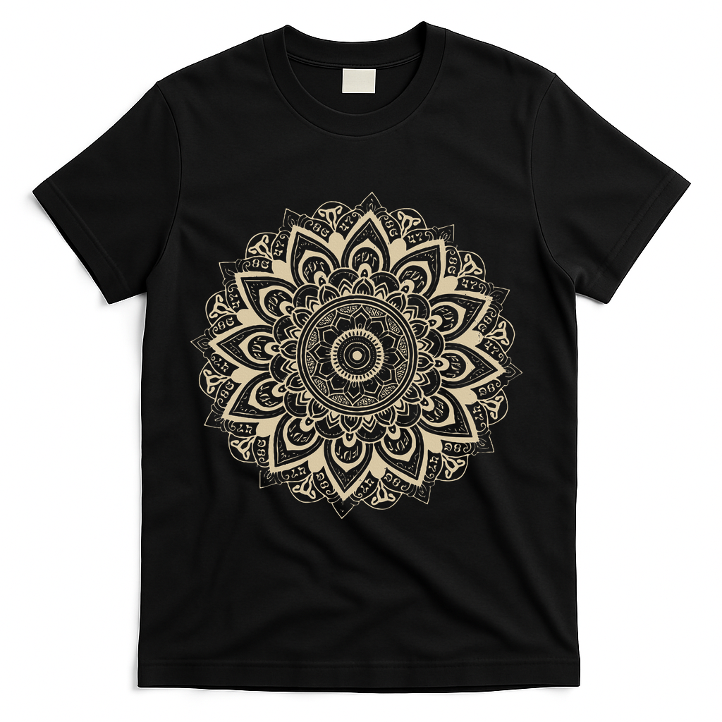Mandala Style 86 47 Subtle Anti Trump Resist 8647  T-Shirt - Black