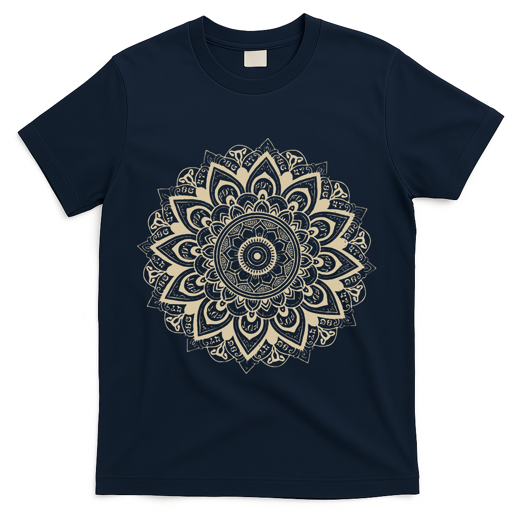 Mandala Style 86 47 Subtle Anti Trump Resist 8647  T-Shirt - Navy