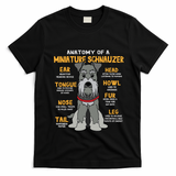 Miniature Schnauzer Anatomy Funny Dog Mum Dad Gift T-Shirt - Black