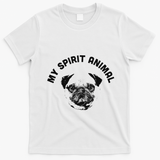 My Spirit Animal Pug Funny Dog Mom And Dog Dad T-Shirt - White