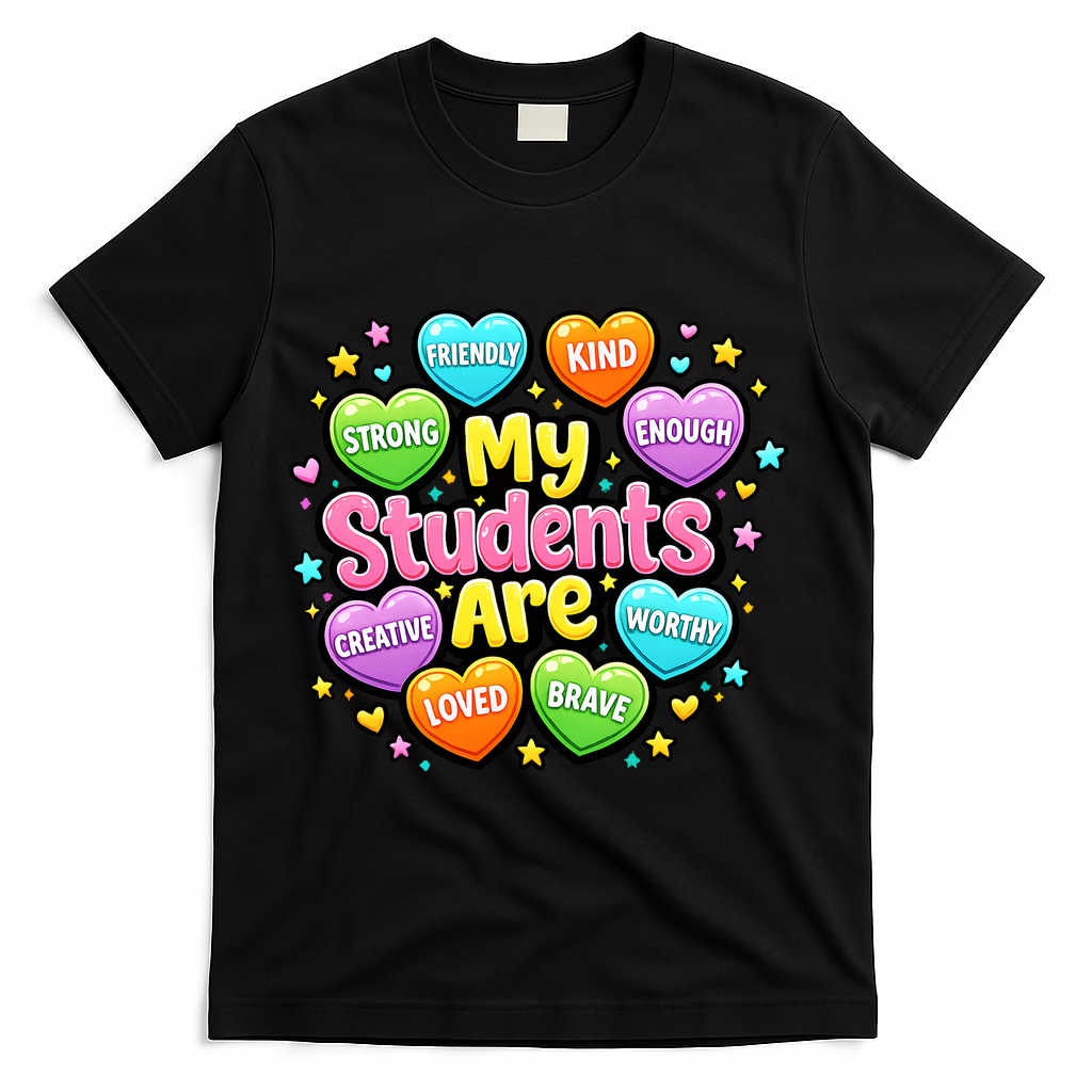 My Students Are Kind Strong Brave T-Shirt - Black