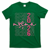 Mom Senior Class Of 2026 Coquette Bow Graduation 2026 T-Shirt - Green