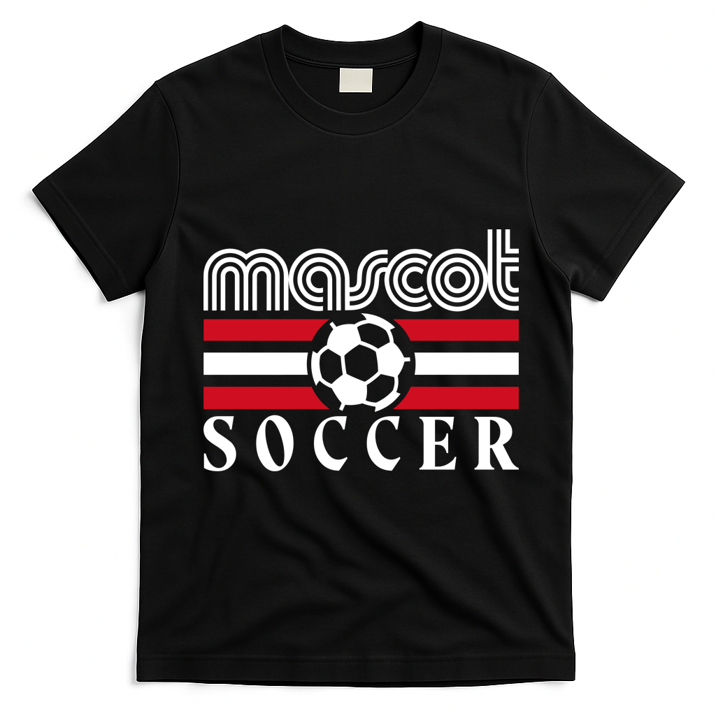 Mascot Soccer Country Fan T-Shirt - Black
