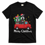 Miniature Schnauzer Christmas Truck Tree Mom Dad Xmas Gift T-Shirt - Black