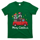 Miniature Schnauzer Christmas Truck Tree Mom Dad Xmas Gift T-Shirt - Irish Green