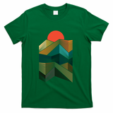 mountain sunset geometry - Green