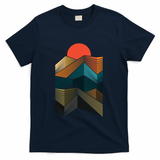 mountain sunset geometry - Navy