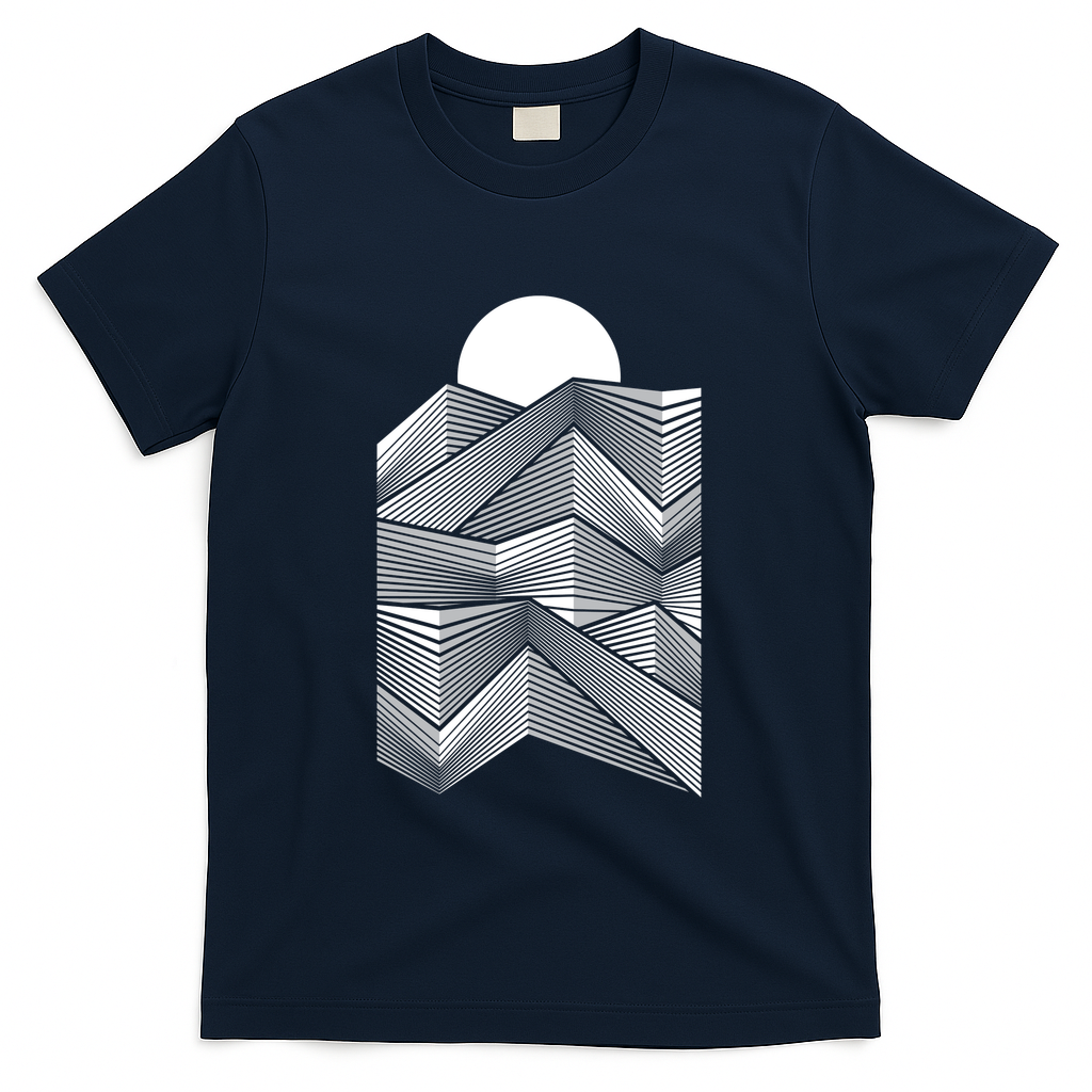 mountain sunset geometry #2 - Navy