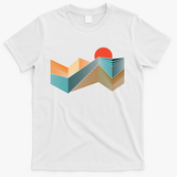 mountain sunset geometry #4 - White