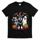 Miniature Schnauzer Halloween Costume Mummy Witch Ghost Dog T-Shirt - Black