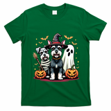 Miniature Schnauzer Halloween Costume Mummy Witch Ghost Dog T-Shirt - Irish Green