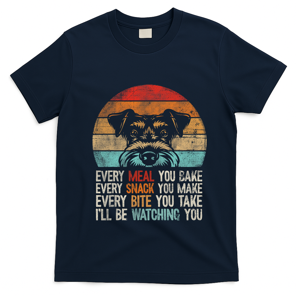 Mini Schnauzer Miniature Schnauzer Funny Schnauzer T-Shirt - Navy Blue