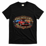 Main Street Of Muscle Woodward Ave 2026 Front & Back T-Shirt - Black
