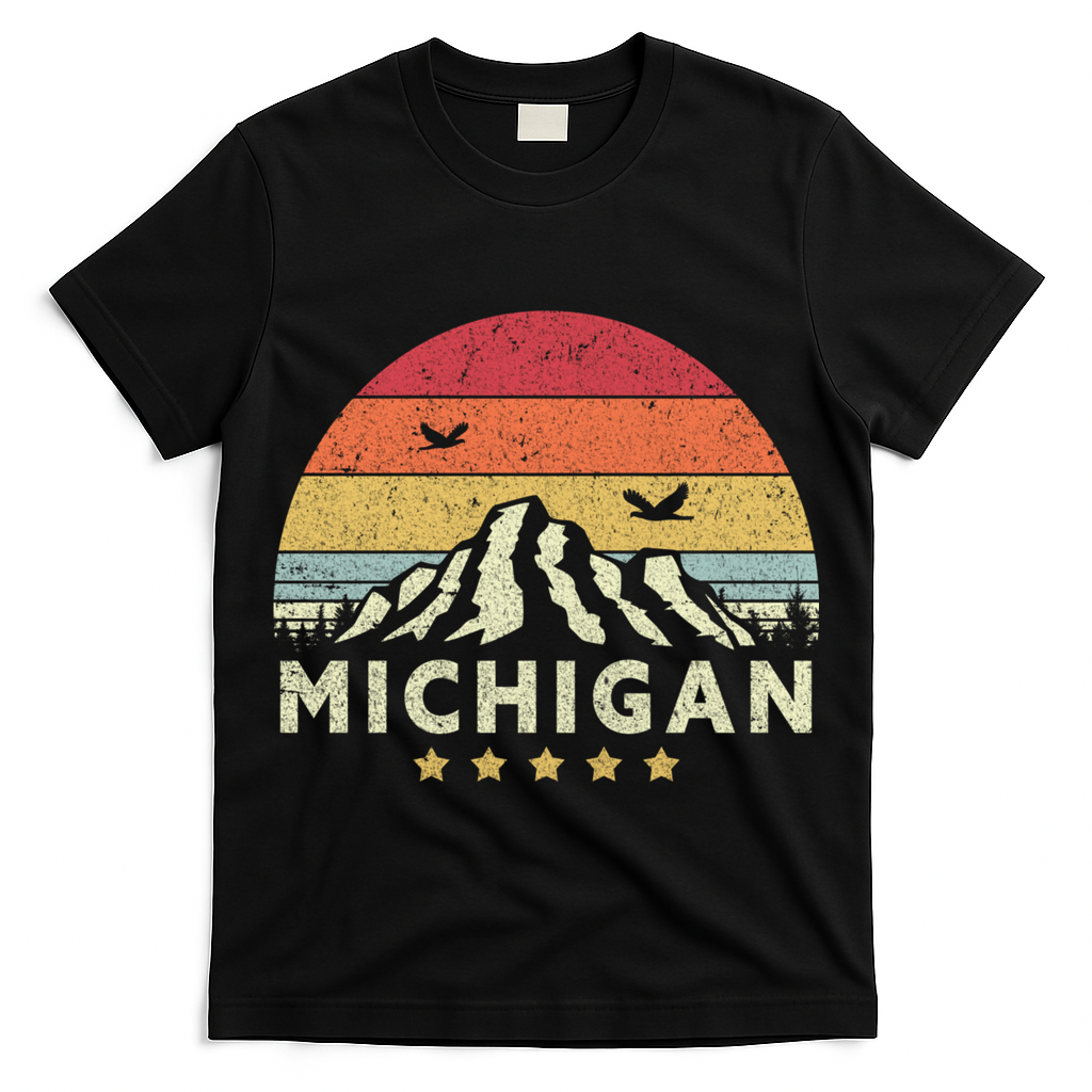 Michigan Shirt. Retro Style MI, USA T-Shirt