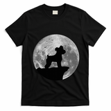 Miniature Schnauzer Silhouette In The Moon Costume T-Shirt - Black