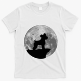 Miniature Schnauzer Silhouette In The Moon Costume T-Shirt - White