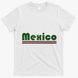 Mexico Soccer Stripe Jersey Logo Fan T-Shirt - White