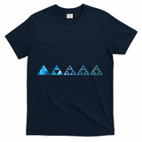 Math Sierpinski Triangles Fractal Geometry Mathematics T-Shirt - Navy