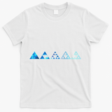 Math Sierpinski Triangles Fractal Geometry Mathematics T-Shirt - White
