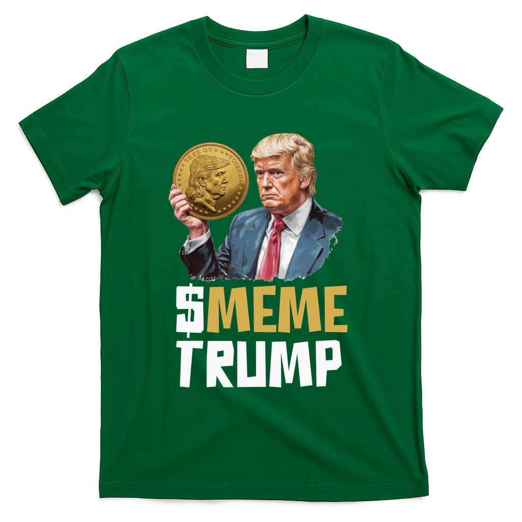Meme Trump Coin Crypto Currency $Trump T-Shirt - Green