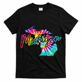 Michigan Tie Dye State Map Pride Hippie Vintage Retro T-Shirt