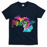 Michigan Tie Dye State Map Pride Hippie Vintage Retro T-Shirt