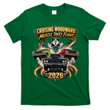 Muscle Takes Flight Crusing Woodward M1 2026 T-Shirt - Irish Green