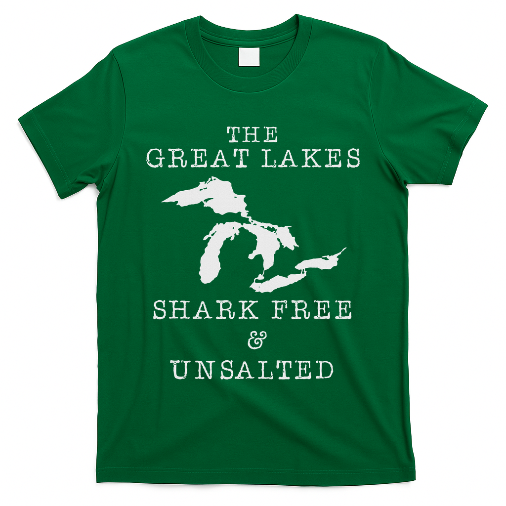 Michigan The Great Lakes Unsalted And Shark Free Vintage T-Shirt