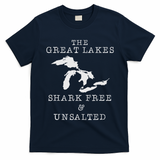 Michigan The Great Lakes Unsalted And Shark Free Vintage T-Shirt