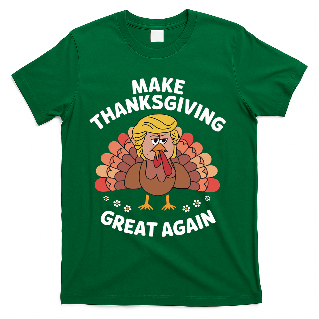 Make Thanksgiving Great Again Theme T-Shirt - Green