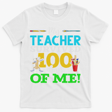 My Teacher Survived 100 Days Of Me Dab 100 Days Of School T-Shirt - White