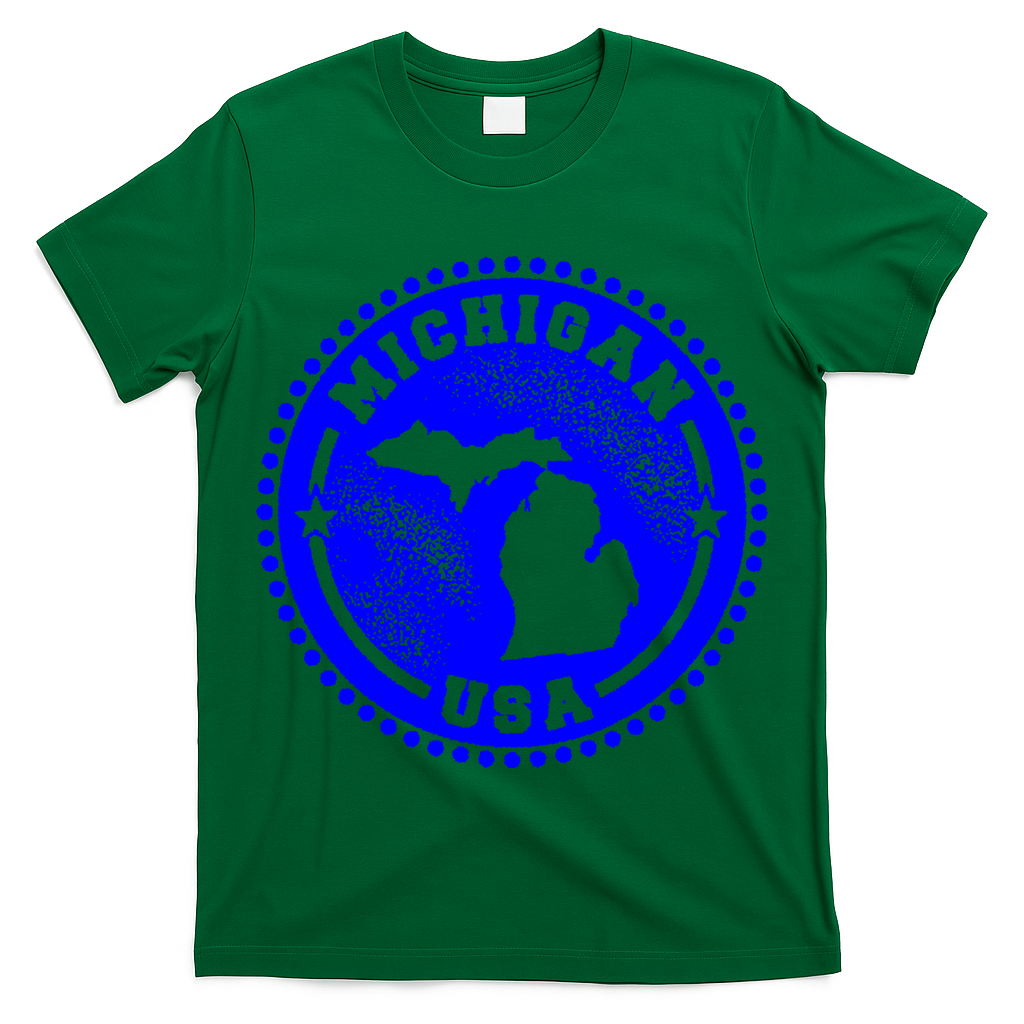 Michigan USA Blue Logo T-Shirt