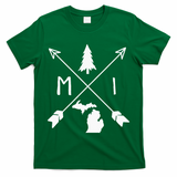 Michigan Up North Home State Midwest Vintage Retro T-Shirt