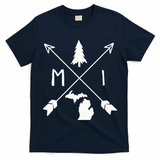 Michigan Up North Home State Midwest Vintage Retro T-Shirt