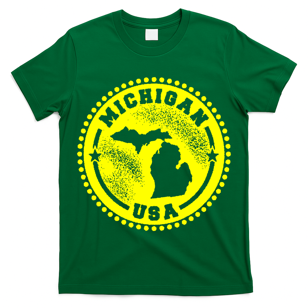 Michigan USA Yellow Logo T-Shirt