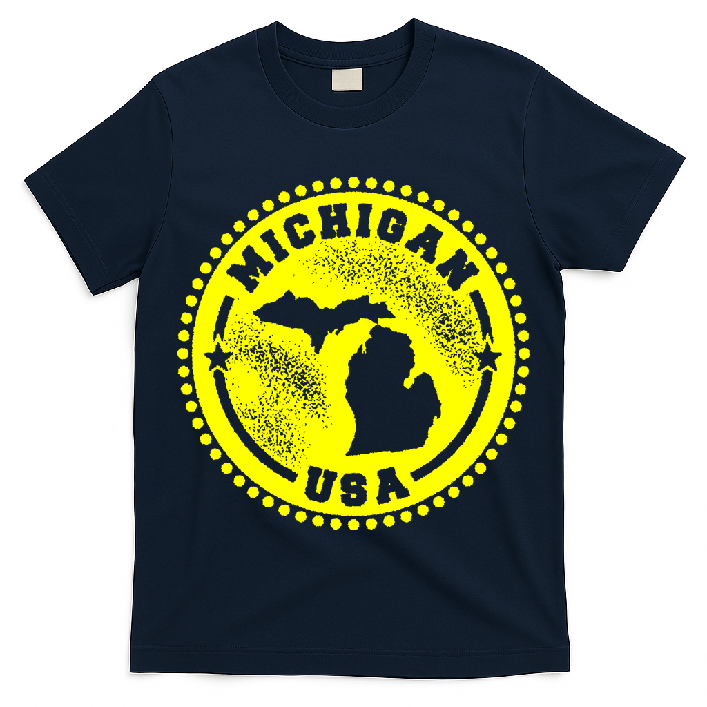 Michigan USA Yellow Logo T-Shirt