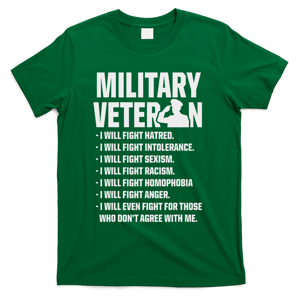 Military Veterans Against Trump 2020 Fight Usa Election T-Shirt - Green
